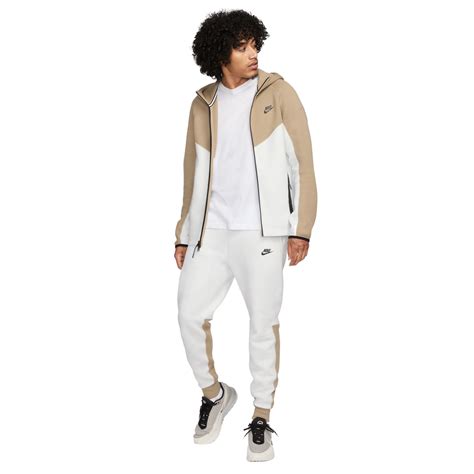 beige Nike tech fleece tracksuit